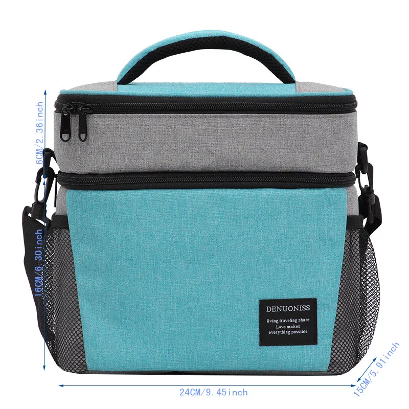 Ткань Оксфорд креативная двухслойная сумка-холодильник сумки Доставка еды