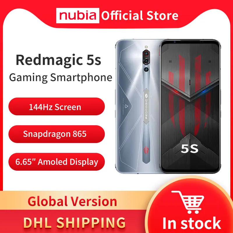 DHL Бесплатная глобальная версия Nubia красный Магия 5S игровой смартфон рамка Redmagic
