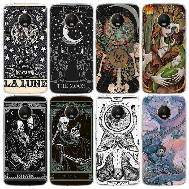 

Witches moon Tarot Mystery totem Phone Case For Motorola Moto G9 Power G8 G7 Play G6 Plus G5 G30 One Fusion Vision Action E6 E5