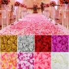 Искусственные лепестки роз, красочные, свадебные, романтические, шелковые розы для украшения свадьбы