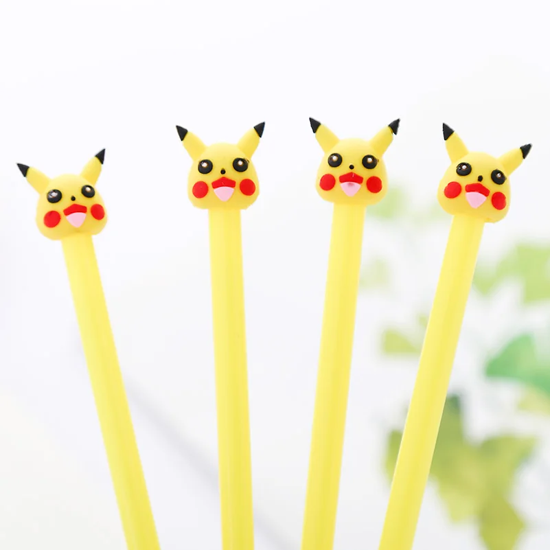 Милые животные Пикачу гелевые ручки покемон аниме черные голубые чернила