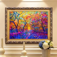 fantasy colorful forest landscape 5d diamond painting three dimensional pictures living room decor embroidery cross stitch kits