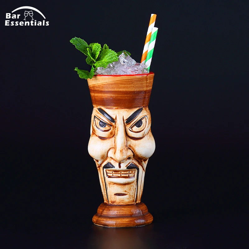 

470ml Hawaii Ceramic Tiki Mug Creative Porcelain Beer Cup Wine Mug Bar Tools