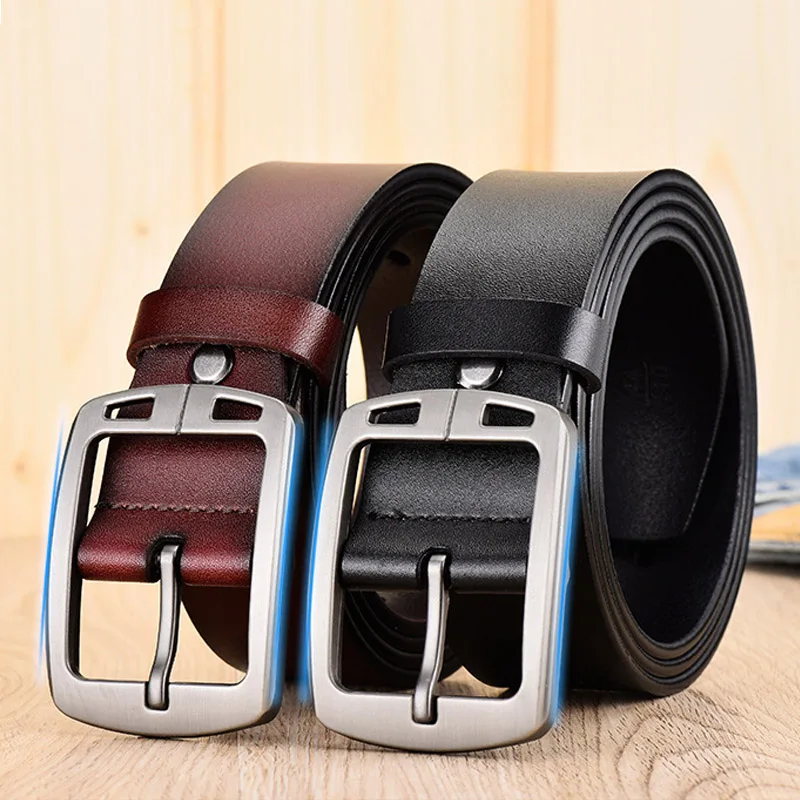 Ke Mei Qi Men Belt Male High Quality Leather Belt Male Genuine Leather Strap Luxury Pin Buckle Fancy Vintage Jeans Free Shipping