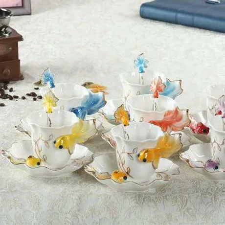 Современная креативная керамическая чашка Европейский костяной фарфор с