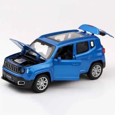 blue Jeep 1/24 модель автомобиля Rolls-Royce Phantom удлиненный светильник из литого под давлением сплава Sixdoor модель светильник отличная игрушка-Имитация Коллекция подарков - Цвет: blue Jeep