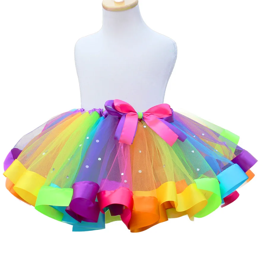 Детская мини юбка для девочек|rainbow tutu skirts|girls skirtsbaby girl skirt |