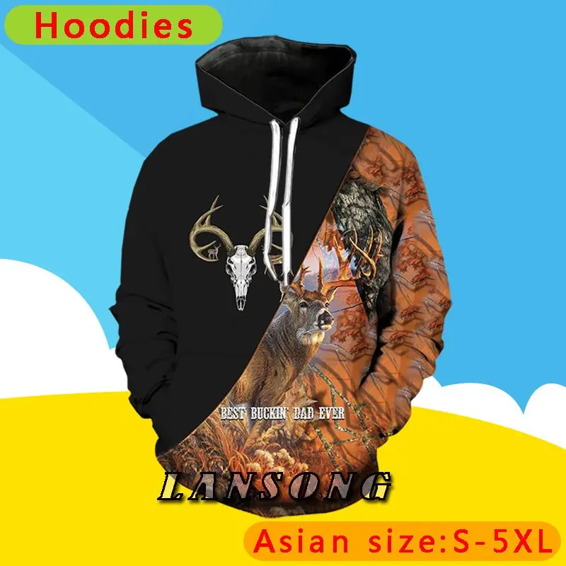

LIASOSO Anime Deer Hoodies 3d Print Clothes Sweatshirt Hoodies Harajuku Fashion Hoodie Men Lounge Wear