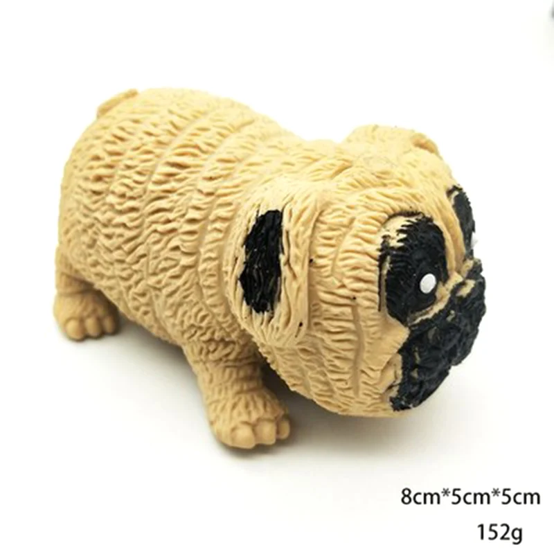 

1pcs Creative Venting Decompression Toy Pug Novelty Practical Jokes Squeeze Dog Anti Stress Sand Elastic Stretching Pinch