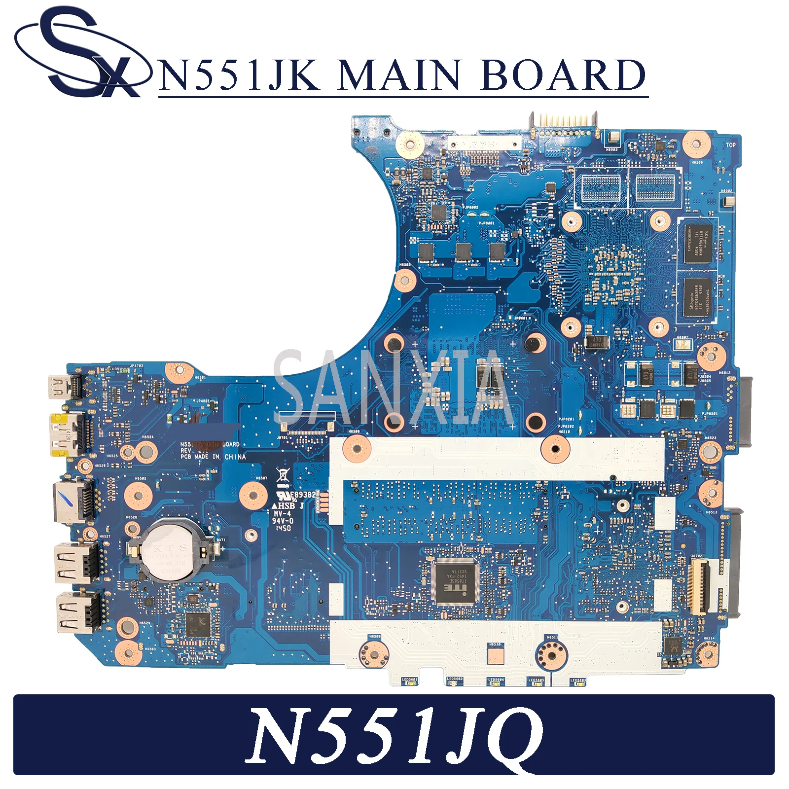 KEFU N551JK Laptop motherboard for ASUS N551JQ N551JB G551JK G551J N551J original mainboard I7-4710HQ GTX845M-2GB
