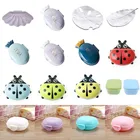 Портативная мыльница, 29 видов, полка для слива мыла контейнер для хранения с держателем, поднос для тарелок для душа в ванной, разные формы