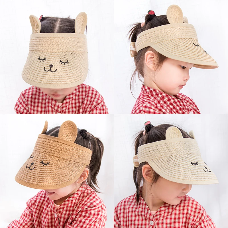 Детская летняя соломенная шляпа для мальчиков УФ-Солнцезащитная Бейсболка