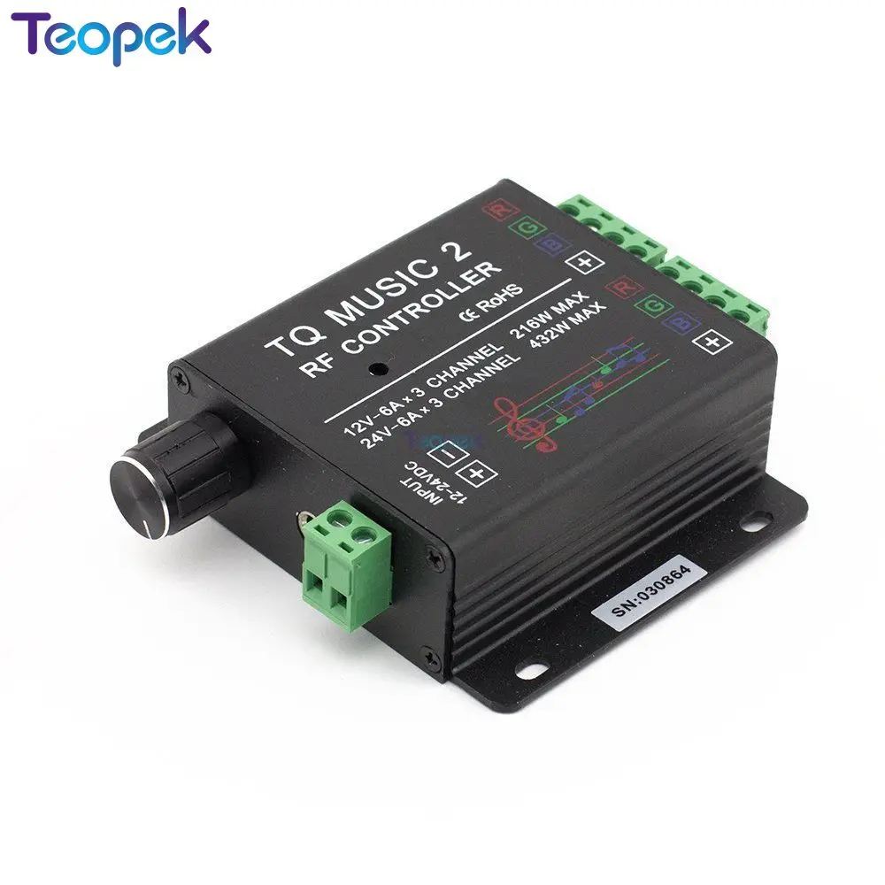 TQ MUSIC 2 RGB музыкальный контроллер DC12 24V 18A RF Wilress Интеллектуальный звуковой