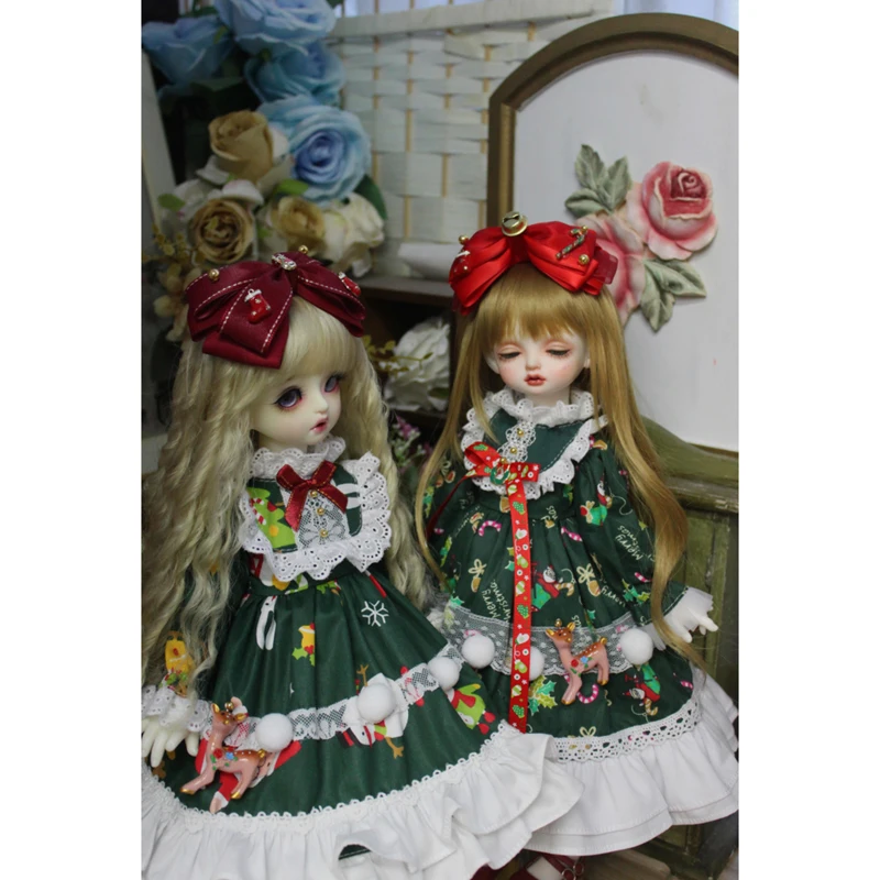 

Рождественское платье для куклы, одежда для шарнирных кукол 1/6 1/4 1/3, аксессуары для кукол Blythe/OB26/Yosd/MsD/Mdd/SD/SDGR, модная одежда для кукол
