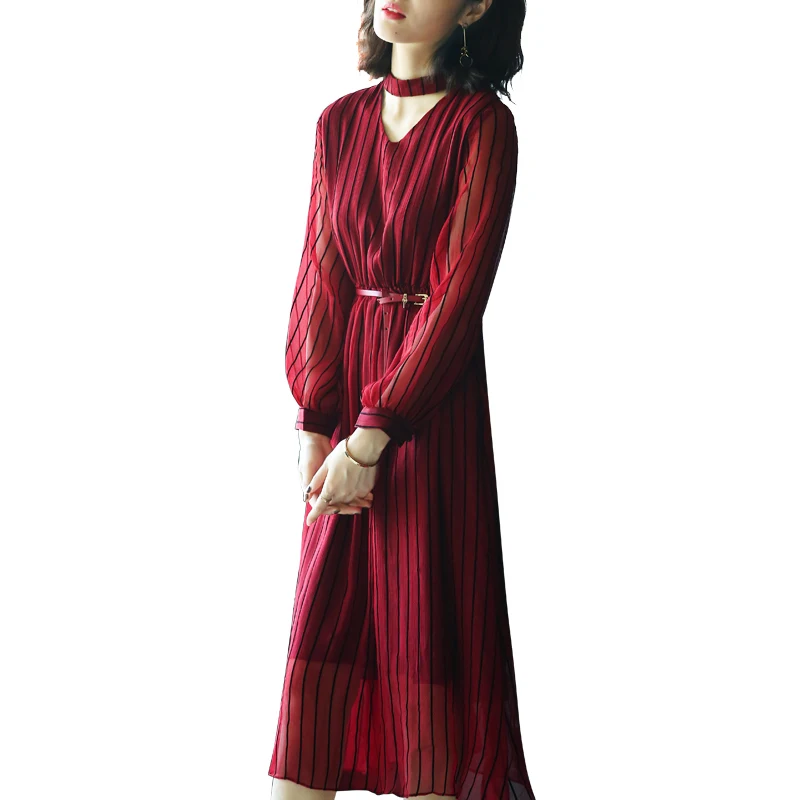 Весенне-летнее платье женская одежда 2020 корейские винтажные Длинные вечерние