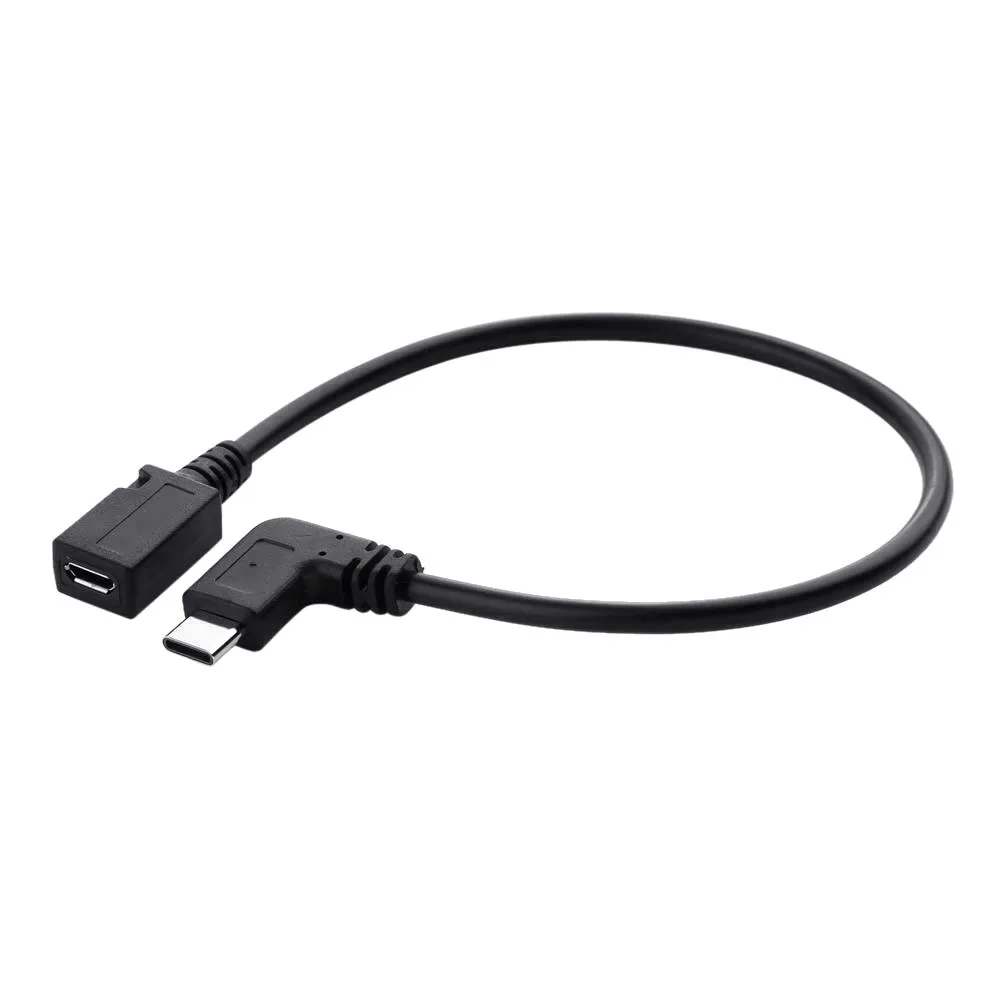 25 см USB 3 1 Тип C Мужской левый 90 градусный прямоугольный для микро usb 5 контактный