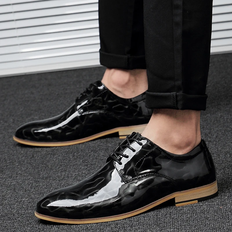 Мужская повседневная обувь большие размеры 37-48 Повседневная Деловая кожаная для