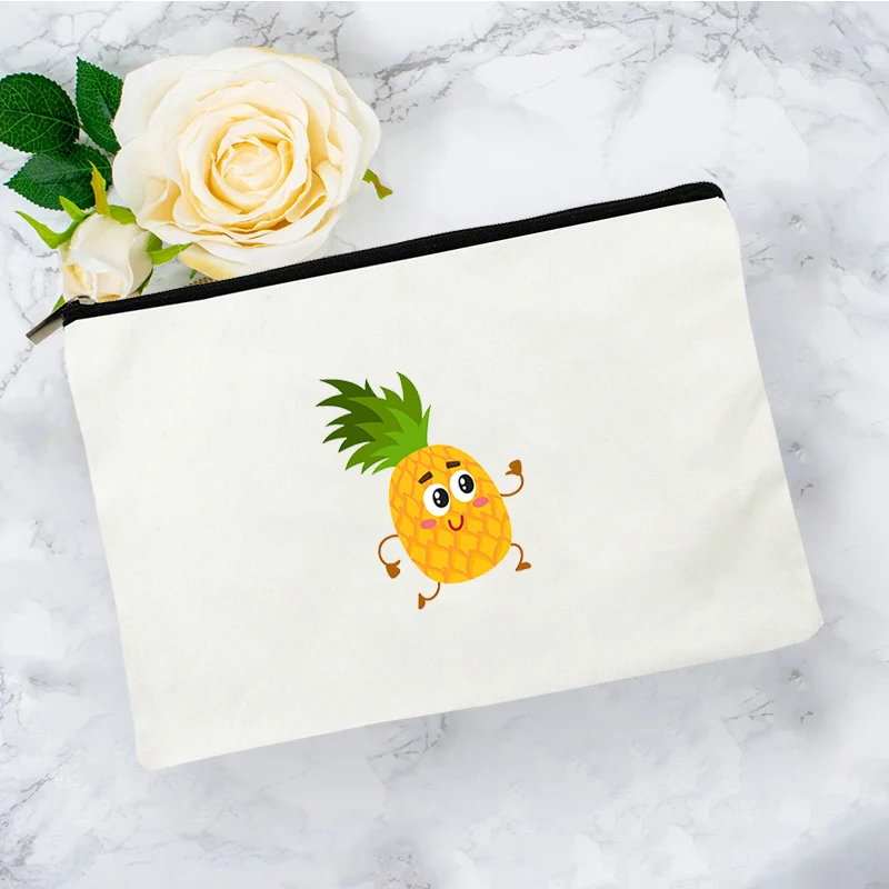 

Pineapple Cosmetic Bag for Makeup Women Mini Make Up Woman Storage Bags Kawaii Pouch Organizer Handbags Women's Travel Personal