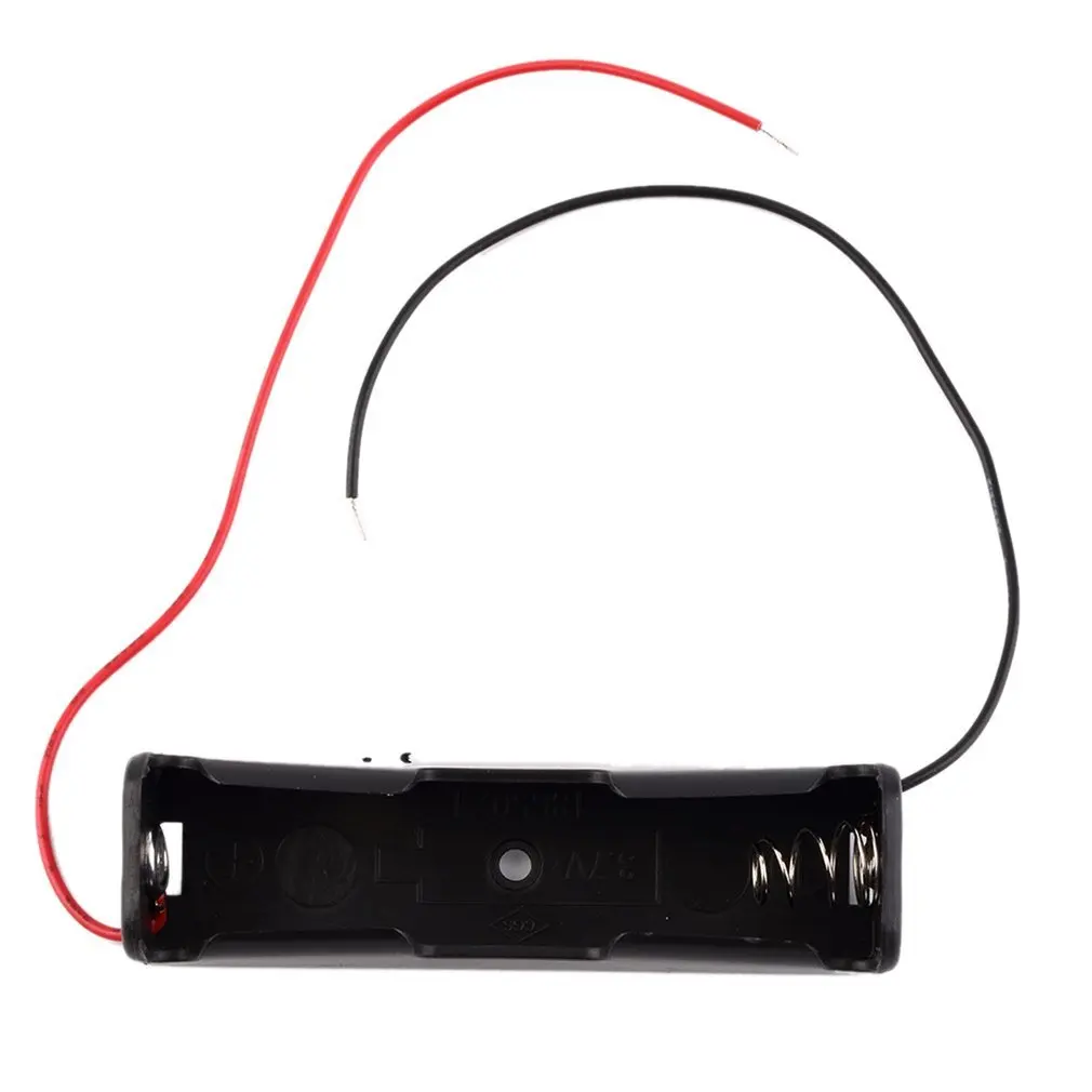 Black Plastic 1pc 18650 Battery Storage Box Case 1 2 3 4 Slot Way DIY Batteries Clip Holder Container With Wire Lead Pin |