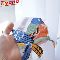 colorful embroidered birds tulle for living room white soild voile tulle nature curtains tulle sheer tulle home deco x wp43240