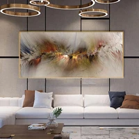 grey yellow cloud abstract poster unreal canvas wall art painting for living room hanging modern art print decoration picture