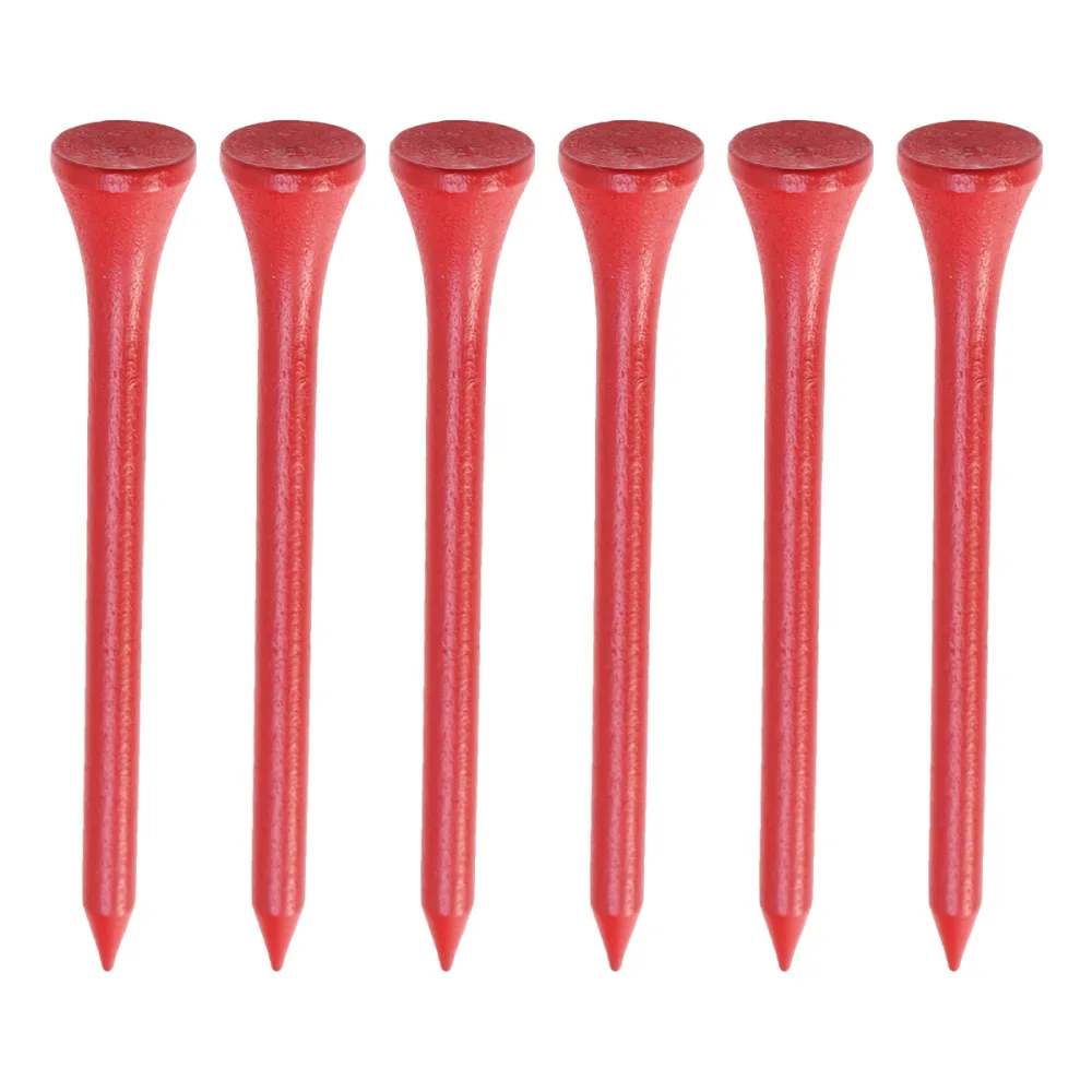 

100pcs 7cm Length Yards Wooden Tees for Outdoor Sports (Red)