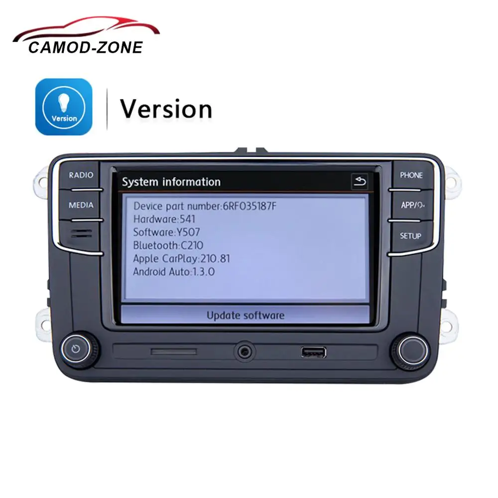 Android Auto Carplay RCD330 Plus RCD330G RCD340G RCD 330 For 6RF 035 187F VW Tiguan Golf 5 6 MK5 MK6 Passat Polo | Автомобили и