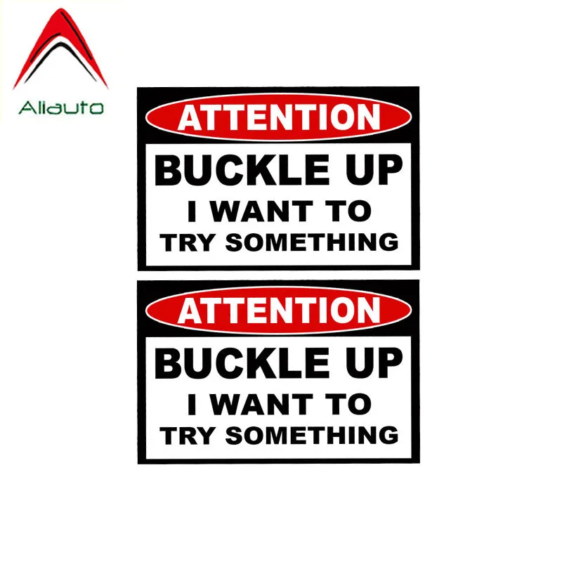 2 X предупреждающие автомобильные наклейки Aliauto внимание пряжка я хочу