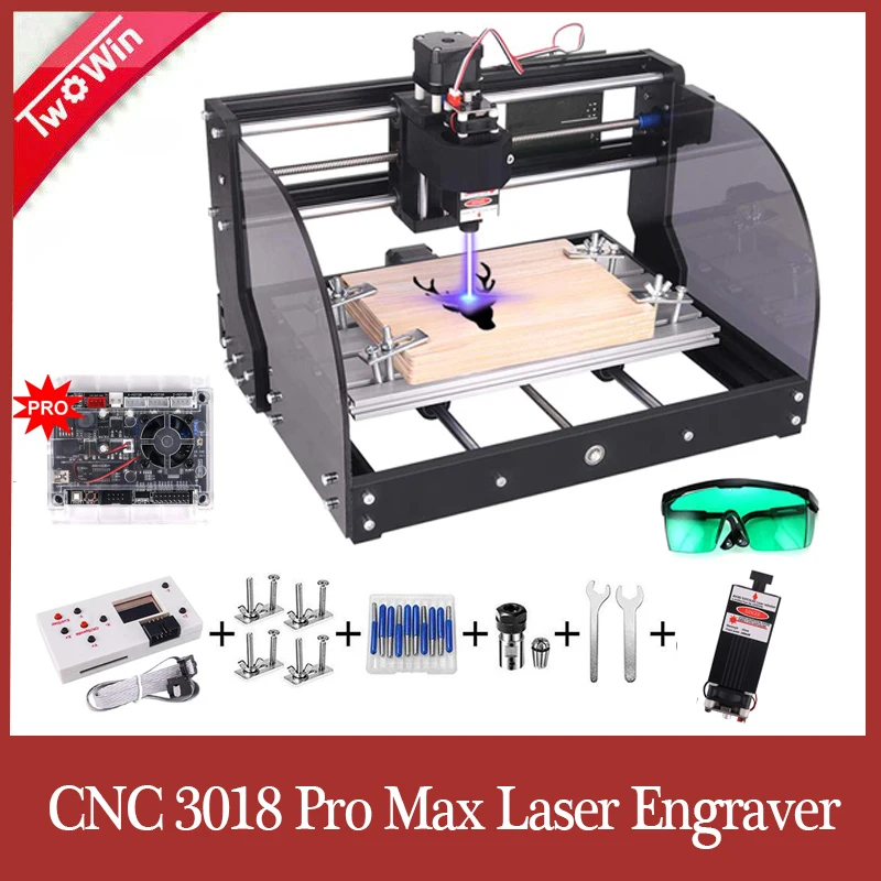 CNC3018 Upgrade Laser Engraver 3-Axis PCB Milling Machine Metal Engraver GRBL DIY Laser Machine 3018 Pro Max Engraving Laser