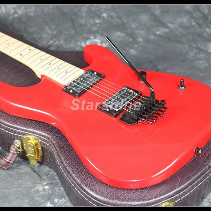 Горячая Распродажа 2021 электрическая гитара Chav фреза мост красный цвет кленовый