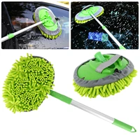2021 upgrade 2 in 1 car cleaning brush car wash brush telescoping long handle cleaning mop chenille broom auto accessories