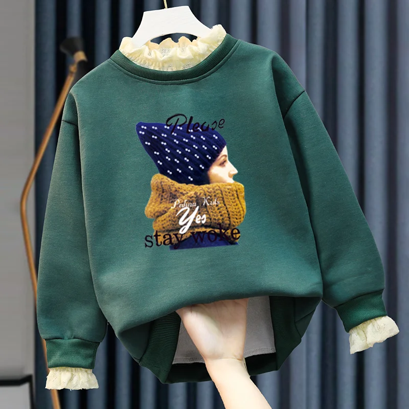 

Children Girls Sweatshirt Streetwear Pink Cute Hoodie Kids Hoodies For Teenagers Boys Women 12 13 15 Years Old Vintage Pullover