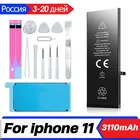 Фотоаккумулятор для iPhone 11, iPhone 11 с бесплатным набором инструментов для ремонта, 3110 мАч, Оригинальная батарея большой емкости, замена 2021
