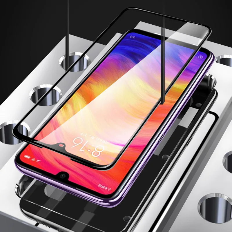 Закаленное стекло с полным покрытием для Xiaomi Redmi Note 7 8 Pro пленка экрана 8T защитное 2