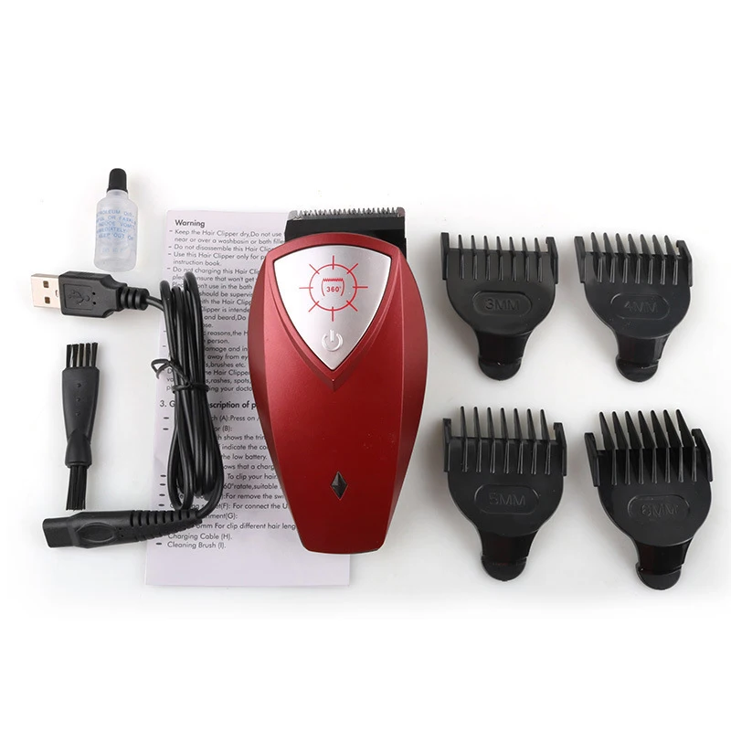 

Electric Hair Clipper Chargable Hair Trimmer Remover Haircut for Salon 360degree Rotating KG66