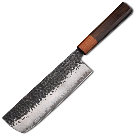 Кухонный нож VG10 из дамасской кованой стали с твердой ручкой для шеф-повара, острые нарезки мяса, нож для стейка, инструмент для повседневного использования