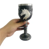 150ml450ml resin 3d wolf totem red wine glasses 188 stainless steel coffeetea mug travel with handle unicorn beer goblet cup