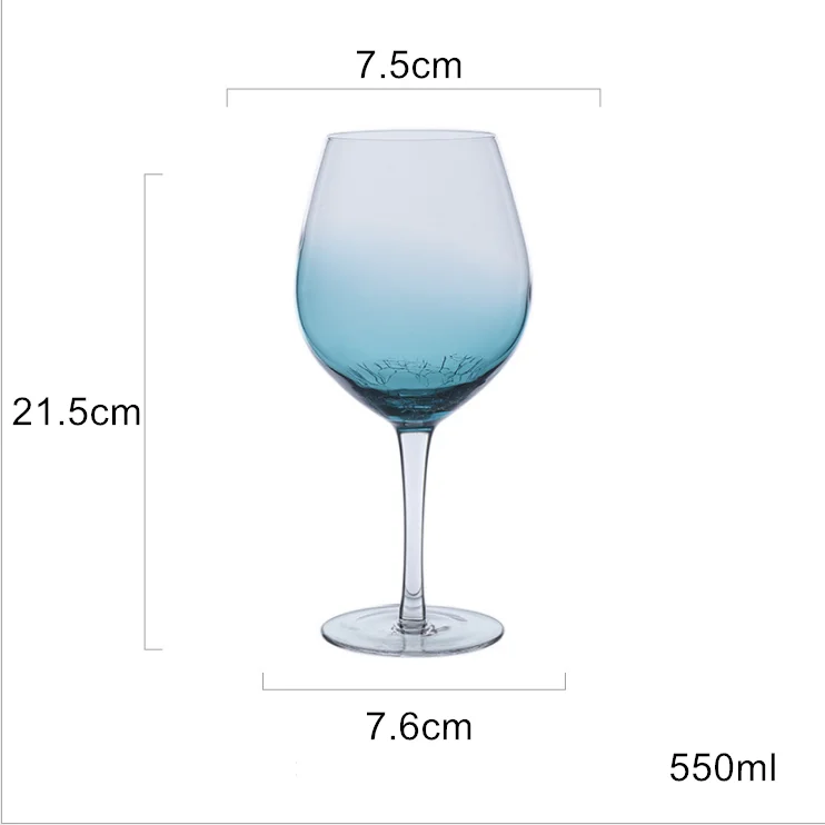 Прозрачный креативный высококачественный бокал для напитков с эффектом омбре