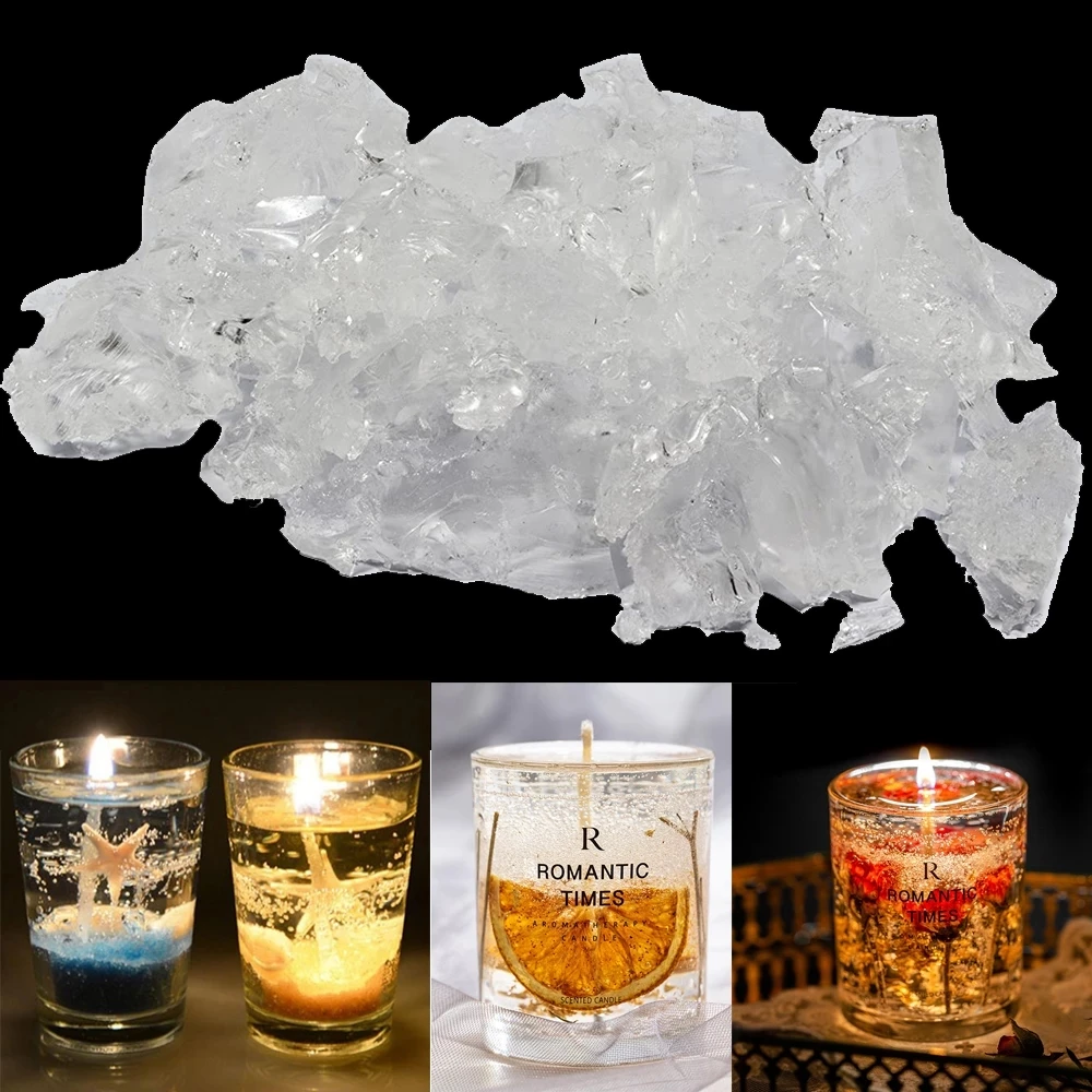 Natural Raw Material For Candle Making Transparent Jelly Wax Materials DIY Handcraft Jelly Wax 0.5KG Candle Making Supplies