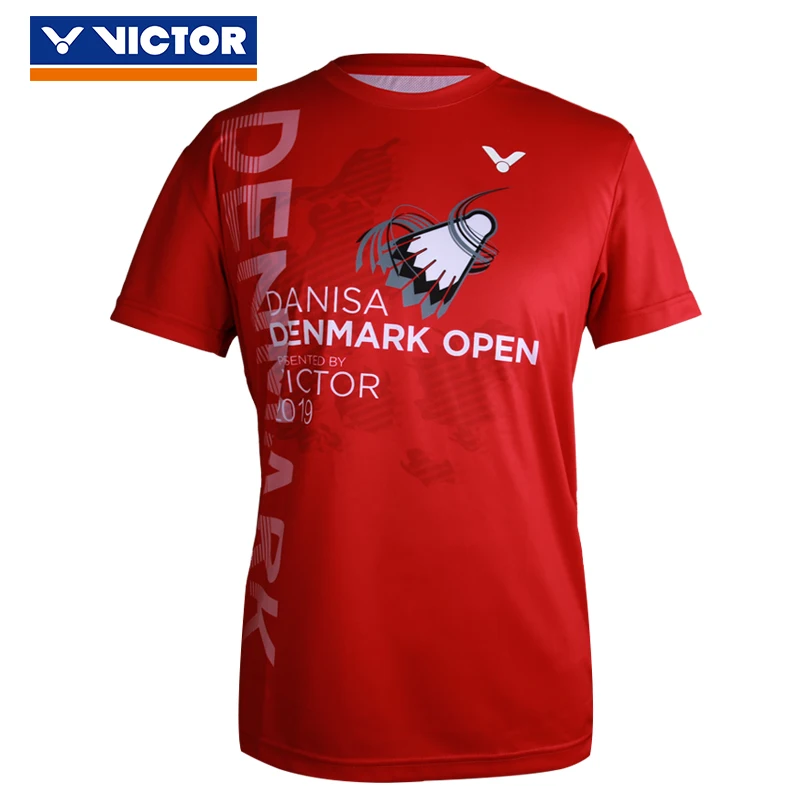 Рубашки для бадминтона VICTOR Danish National team tournament apparels дышащая быстросохнущая