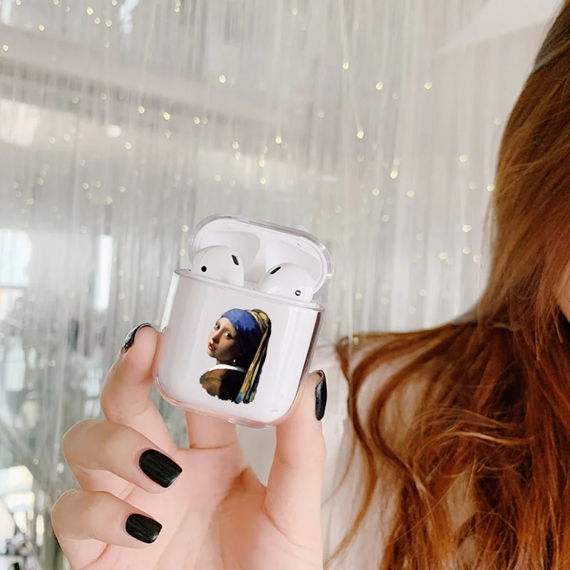 Чехол для телефона с абстрактным рисунком для Apple Airpods 2/1, чехол с милыми мультяшными персонажами, Жесткий Чехол для наушников Airpod, чехол для air pods