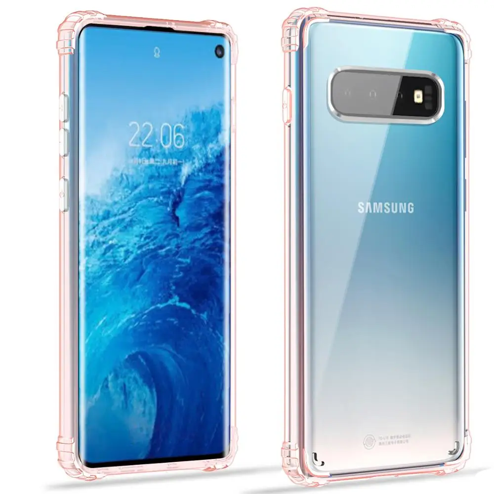 Samsung Galaxy S10 чехол прозрачный тонкий анти [защита углов] Жесткий ПК Мягкий ТПУ