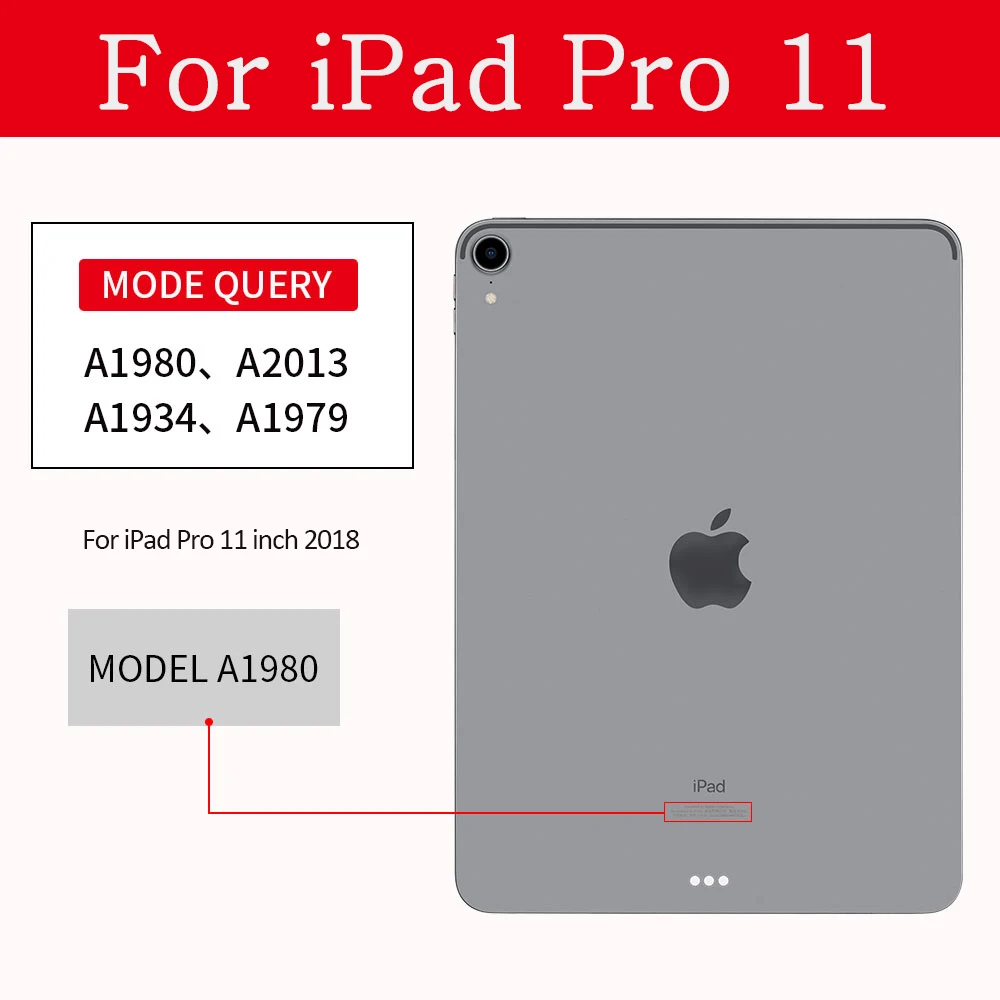 Умный Магнитный чехол для нового iPad Pro 11 a1989 A80 A1934 ультра тонкий противоударный чехол-подставка из искусственной кожи для iPad Pro 11 чехол