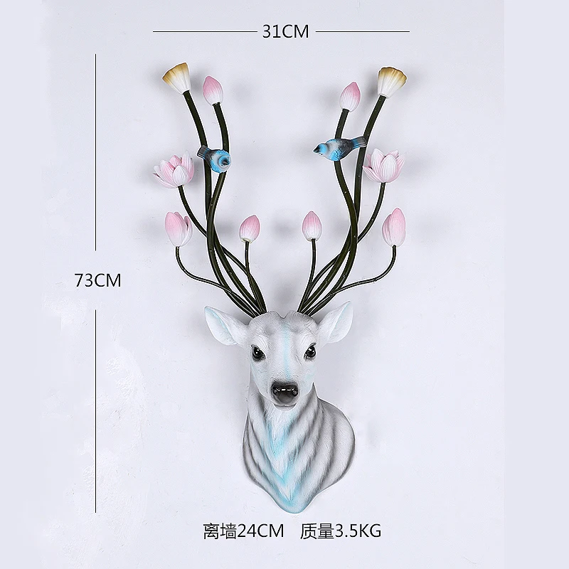 Креативная голова оленя настенный Европейский стиль домашний телевизор фон