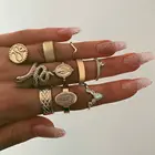 Набор женских колец в стиле бохо, 10 шт.компл.