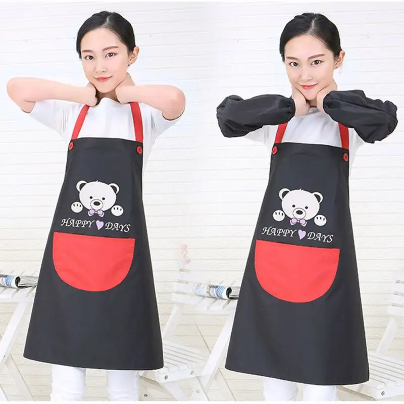 

PWaterproof фартук качество маслонепроницаемый медведь поставки P без рукавов Кухня фартук изготовление рекламных анти-обрастания; Для взрослых