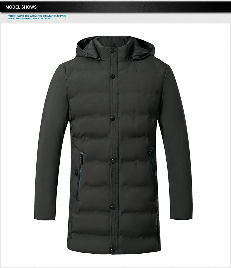New Men's Winter Jacket High Quality Thick Winter Middle-Aged Warm Long Coat Cotton Clothes Men Parkas Large Size 5XL
