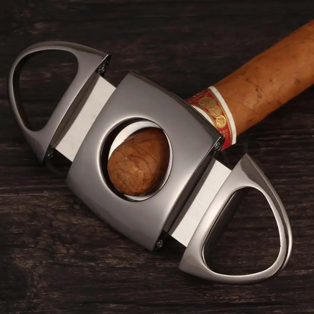 

Cigar Cutter Brand New Stainless Steel Metal Classic Cigar Cutter Guillotine With Gift Box Christmas Cigar Scissors Gift