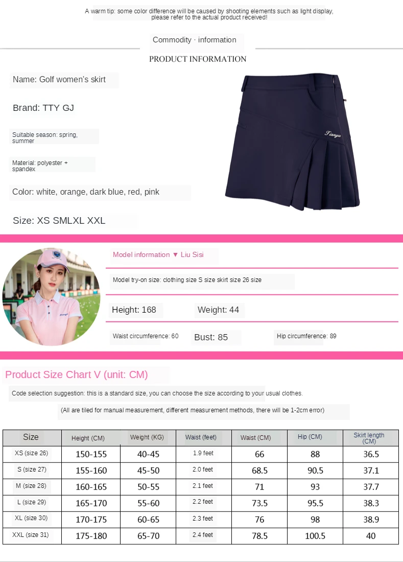 

Golf Skirt Women Badminton Table Tennis Short Skirts High Waist Pleated Sport Wear Short Skirt Golf Clothing Sportswear Pantskir