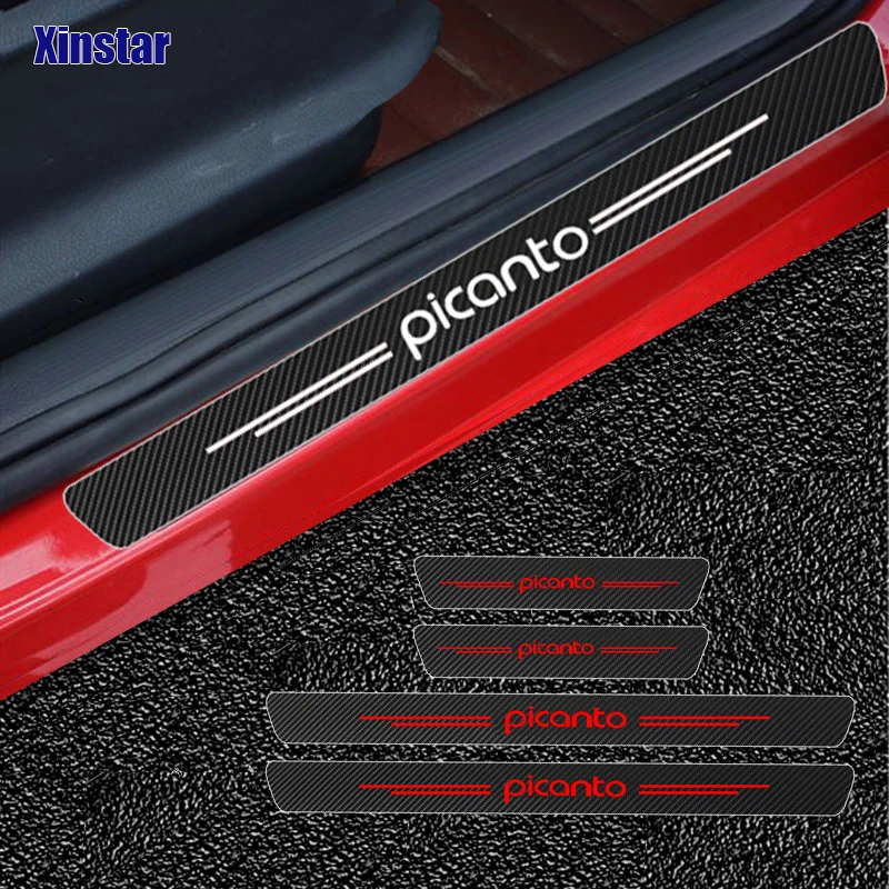 Автомобильные наклейки GT из углеродного волокна для Kia PICANTO 4 шт.|Наклейки на
